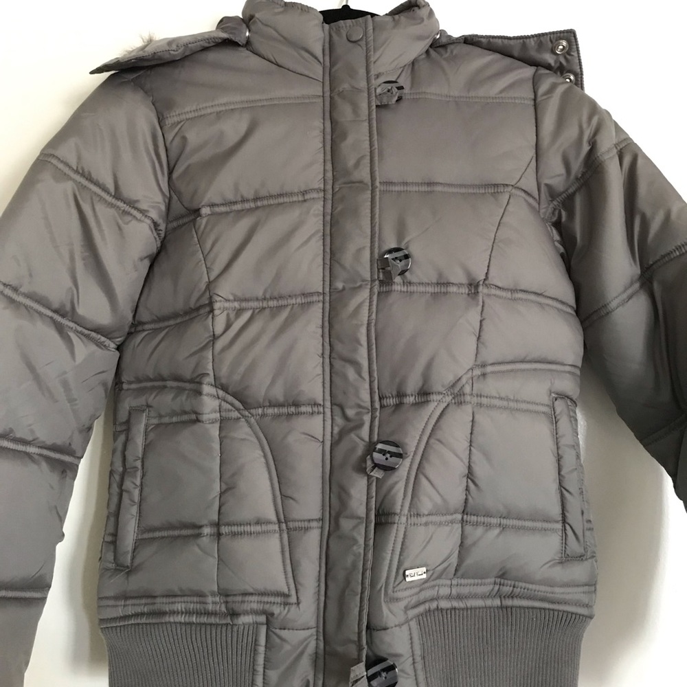 Paul Frank Grey Quilted Puffer Jacket XS